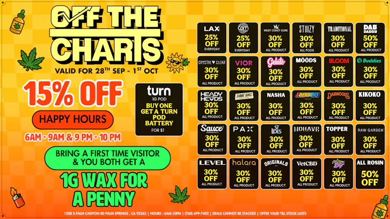 Off The Charts - Palm Springs South DEALS! DEALS! DEALS!