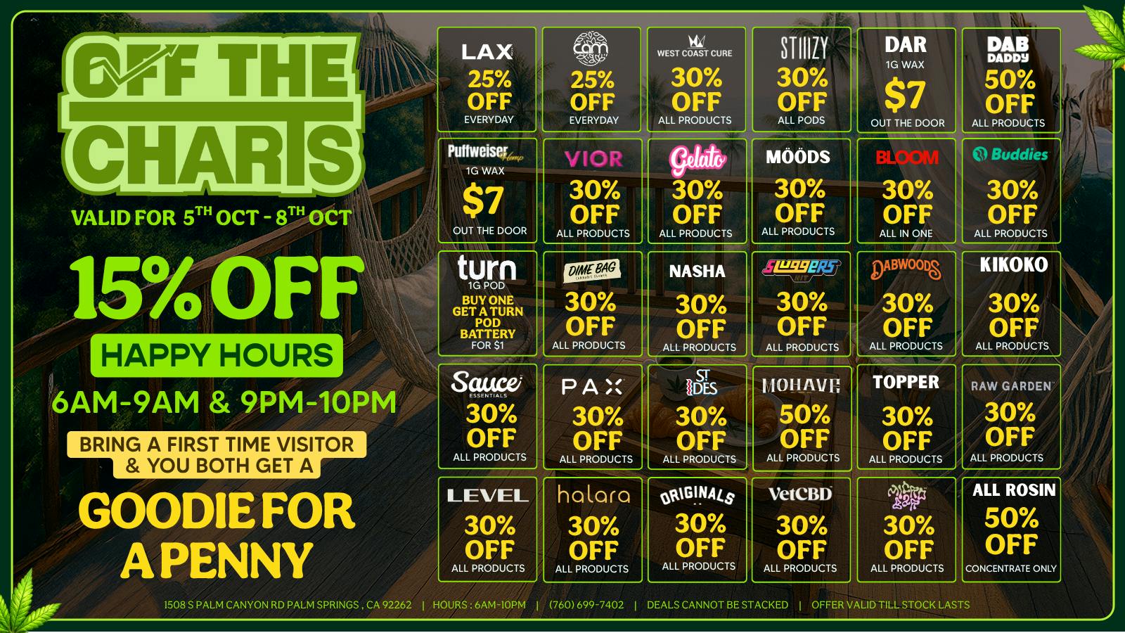 Off The Charts - Palm Springs South DEALS! DEALS! DEALS!