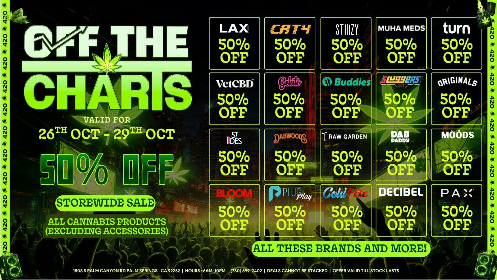 Off The Charts - Palm Springs South 50% OFF STOREWIDE