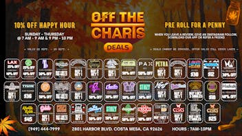 Off The Charts - Costa Mesa 🌳❤️‍🔥💨SMOKIN DAILY DEALS💨❤️‍🔥🌳