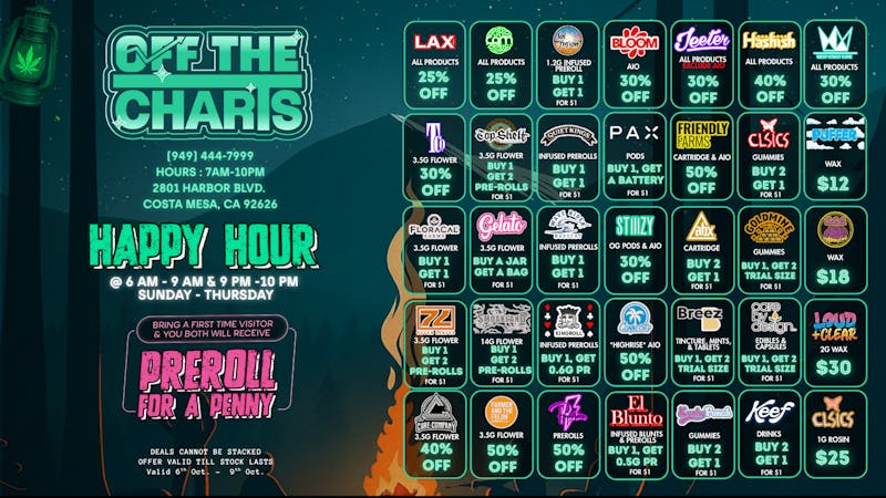 Off The Charts - Costa Mesa 🕸️🕷️✨SCARY GOOD DEALS✨🕷️🕸️