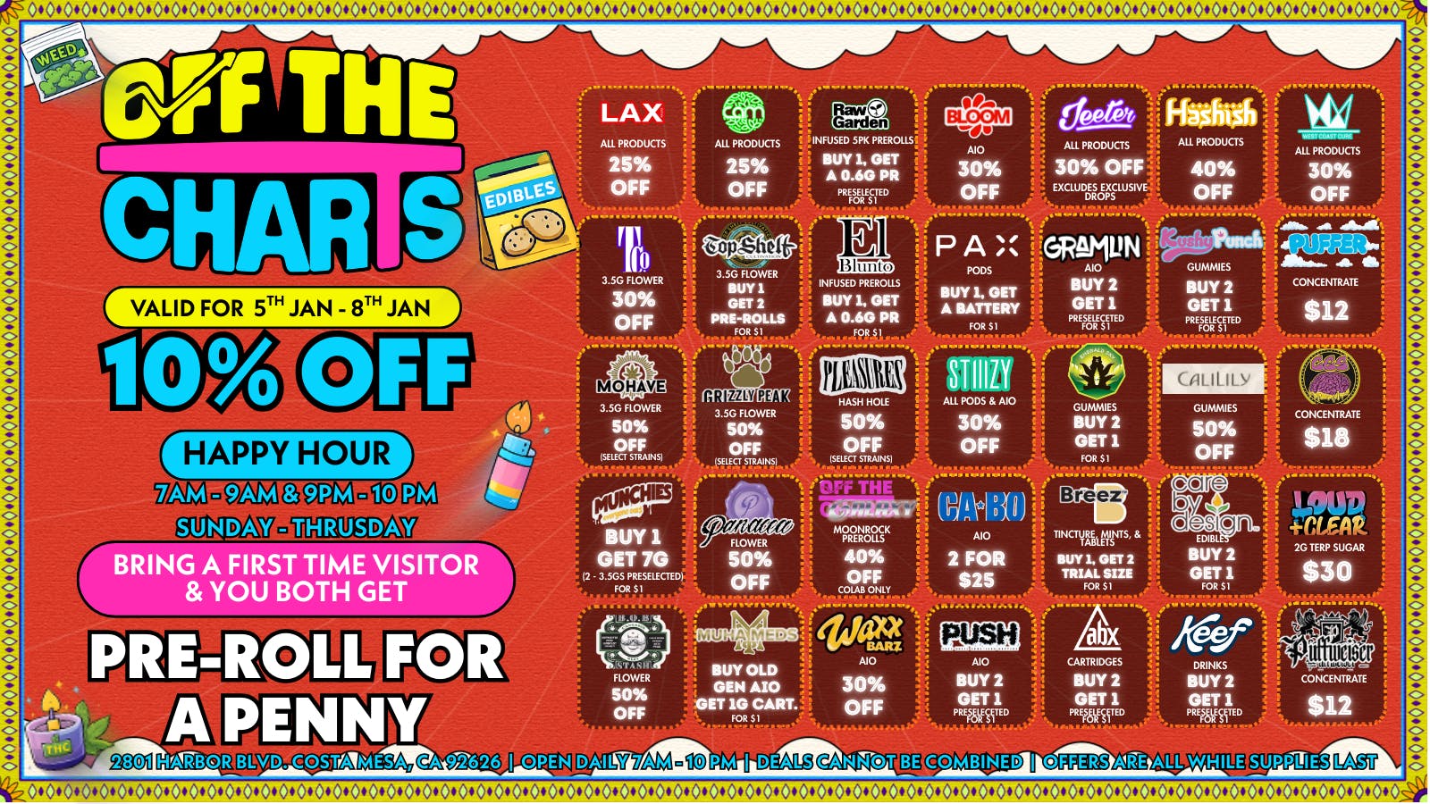 Off The Charts - Costa Mesa ✨🌳FILL 2026 WITH CHEERS DEALS AND TREES🌳✨