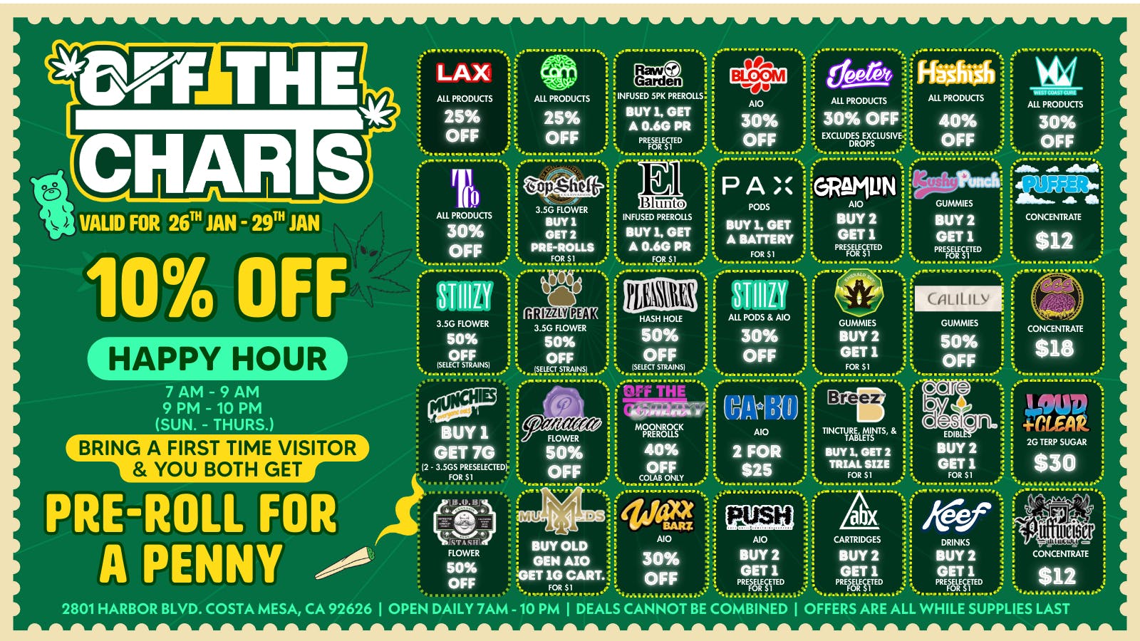 Off The Charts - Costa Mesa 🌞✨DEALS WAITING FOR YOU✨🌞