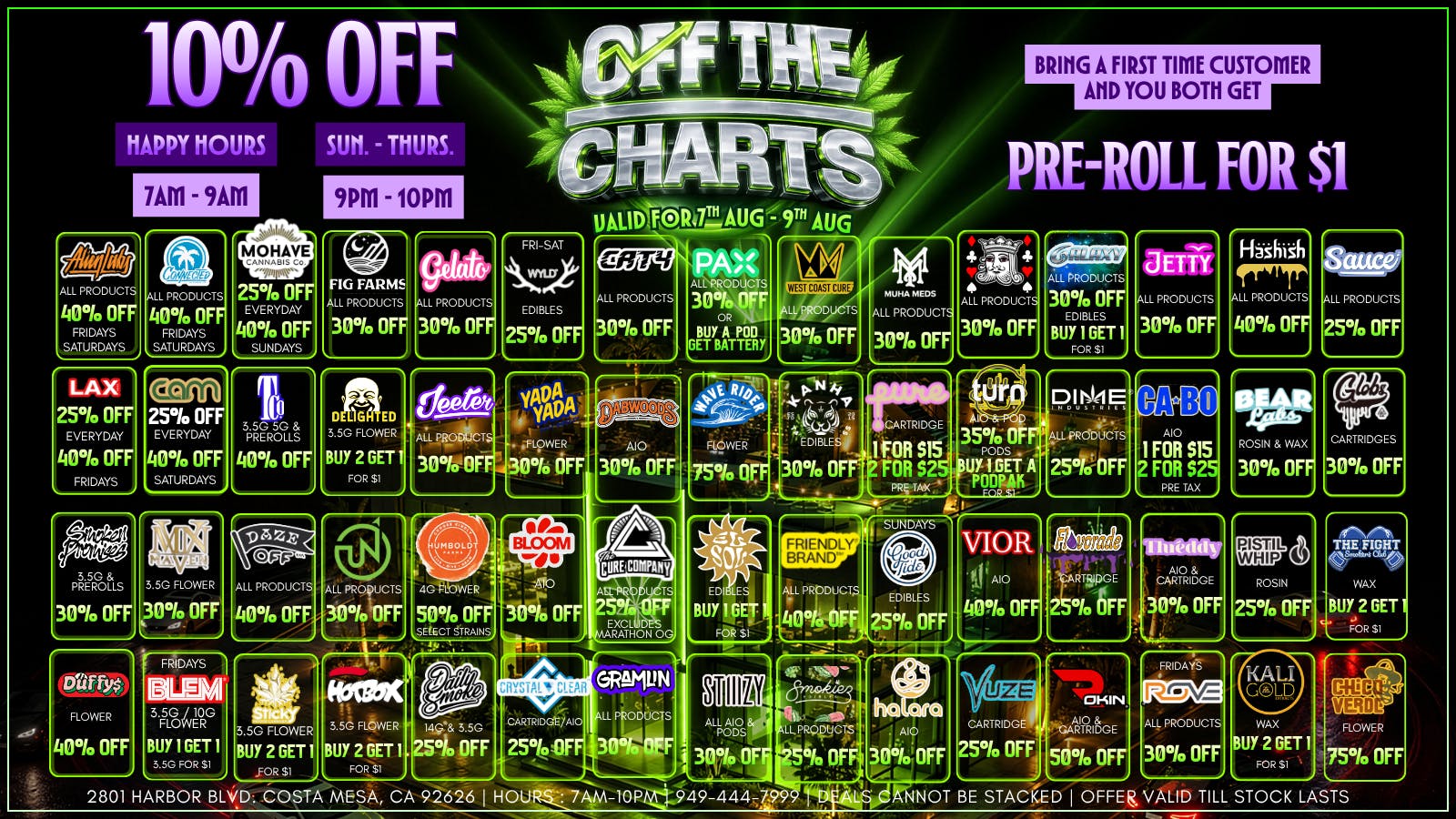 Off The Charts - Costa Mesa ⚠️✨WARNING: CONTAINS DEALS✨⚠️