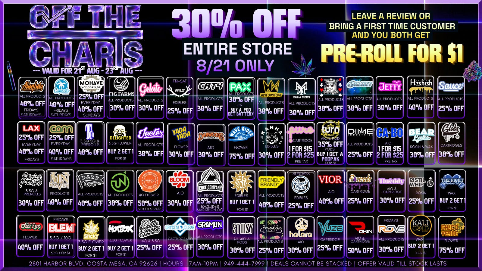 Off The Charts - Costa Mesa ⚠️30% OFF BLOCK PARTY 8/21 🪩✨