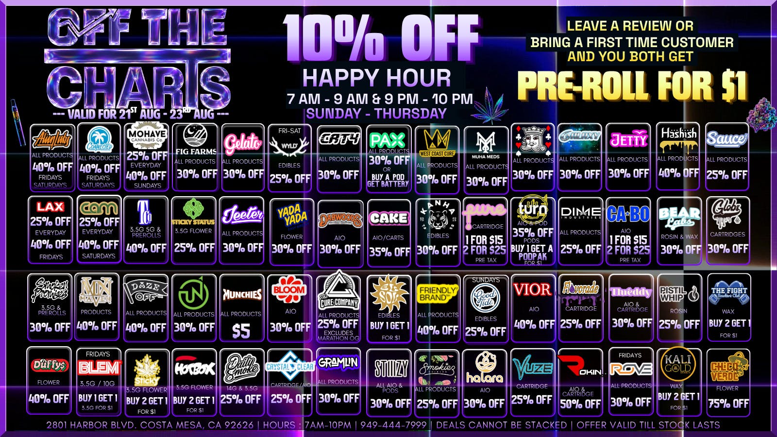Off The Charts - Costa Mesa ⚠️30% OFF BLOCK PARTY 8/21 🪩✨