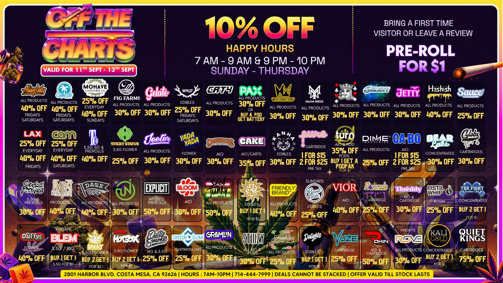 Off The Charts - Costa Mesa ✨POST - LABOR DAY SALES 🌟