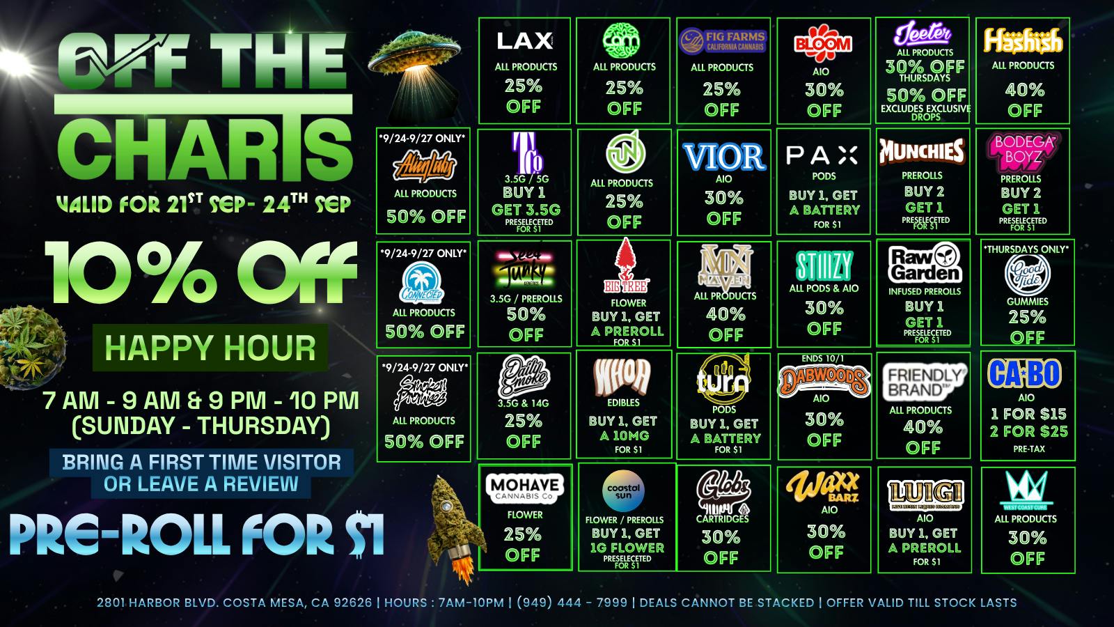 Off The Charts - Costa Mesa 🤖🌟BEST DEALS AROUND🌟🤖
