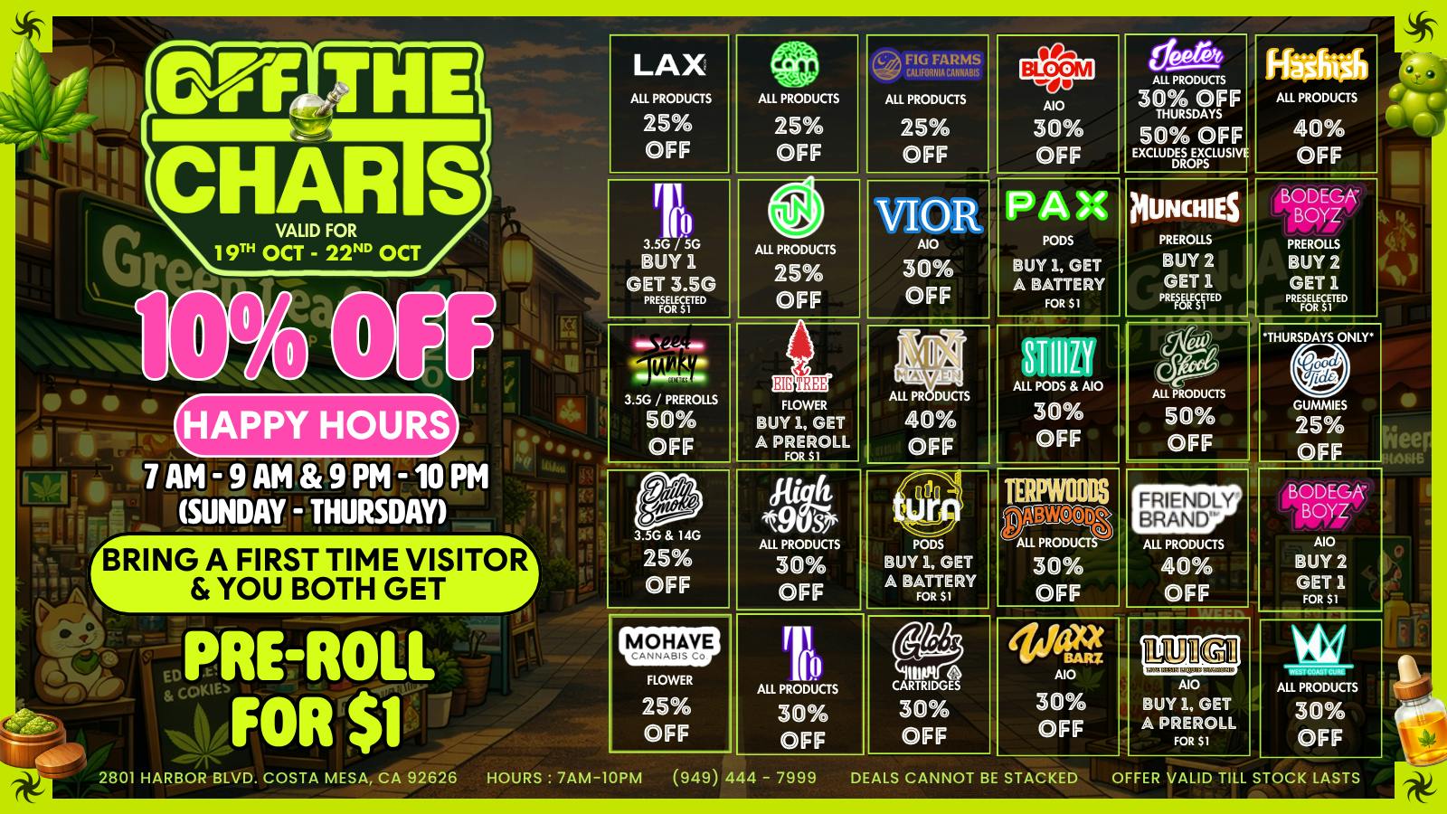 Off The Charts - Costa Mesa 🤖🌟BEST DEALS AROUND🌟🤖