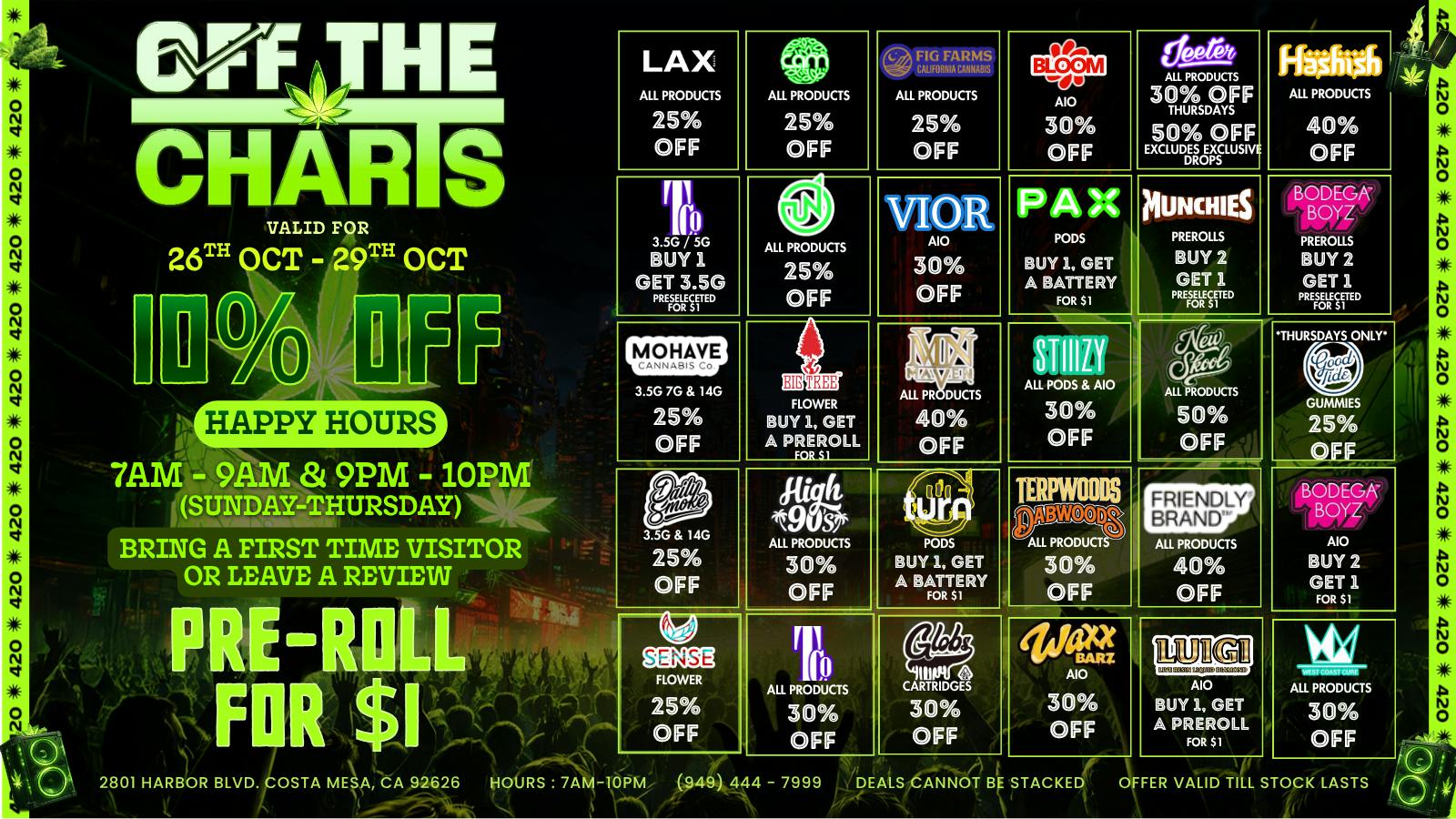 Off The Charts - Costa Mesa ⚠️👻SCREAM-WORTHY SAVINGS INSIDE👻⚠️