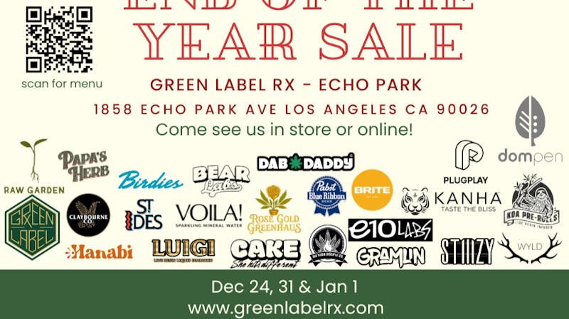 Green Label Rx Echo Park End of the Year Sale