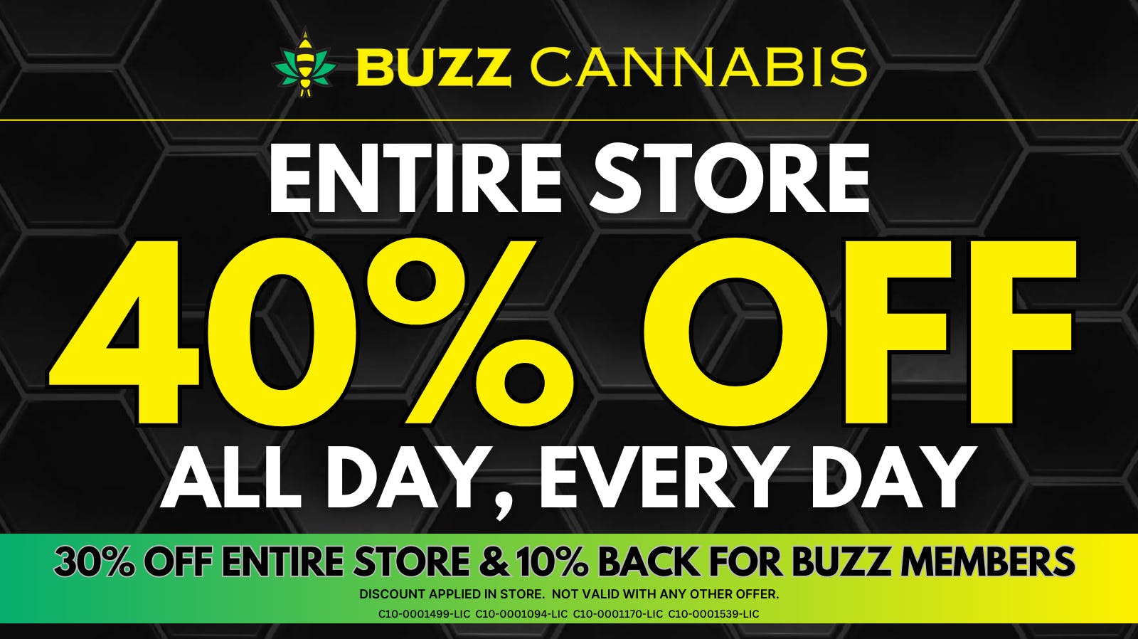 Buzz - Sorrento Valley BUZZ Cannabis 40% OFF