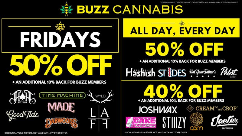 Buzz Cannabis - National City Friday Deals at BUZZ
