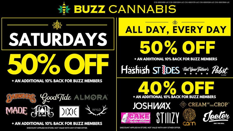 Buzz Cannabis - National City Saturday Deals at BUZZ