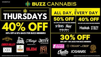 Buzz Cannabis - Wildomar Thursday Deals at BUZZ Wildomar