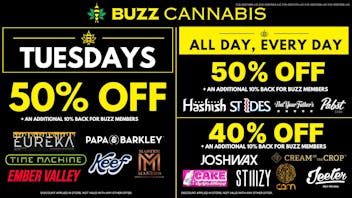 Buzz Cannabis - National City Tuesday Deals at BUZZ