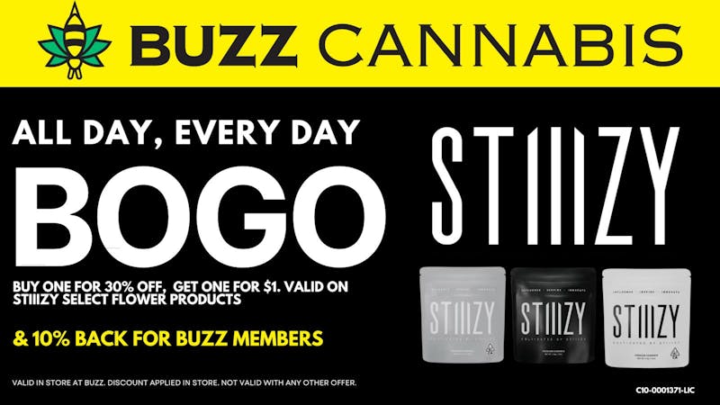Buzz Cannabis - Wildomar BOGO STIIIZY Deal