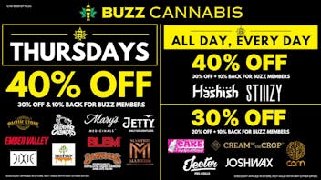 Buzz Cannabis - Wildomar Thursday Deals at BUZZ Wildomar