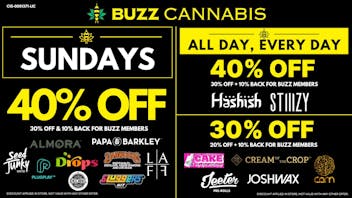 Buzz Cannabis - Wildomar Sunday Deals at BUZZ Wildomar
