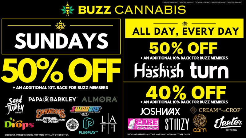 Buzz - Mission Valley Sunday Deals at BUZZ
