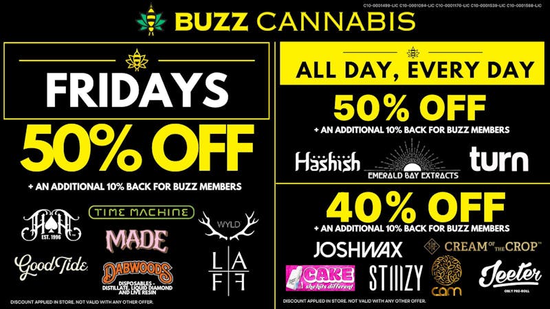 Buzz Cannabis - National City BUZZ National City Friday Deals