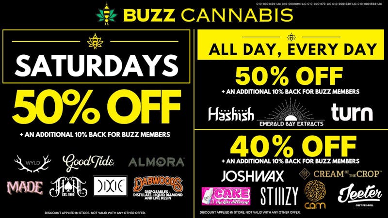Buzz Cannabis - National City BUZZ National City Saturday Deals