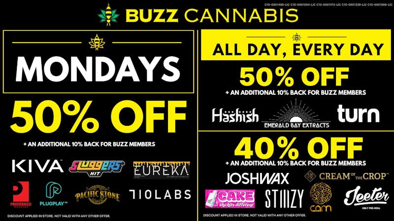 Buzz Cannabis - National City BUZZ National City Monday Deals