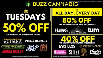 Buzz Cannabis - National City BUZZ National City Tuesday Deals
