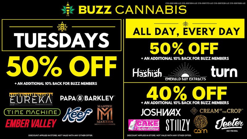 Buzz Cannabis - National City BUZZ National City Tuesday Deals