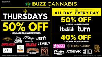 Buzz Cannabis - Wildomar Thursday Deals at BUZZ Wildomar