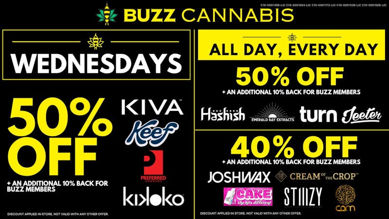 Buzz Cannabis - National City BUZZ National City Wednesday Deals