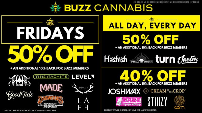 Buzz Cannabis - National City BUZZ National City Friday Deals