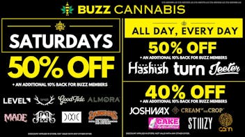 Buzz - Mission Valley Saturday Deals at BUZZ