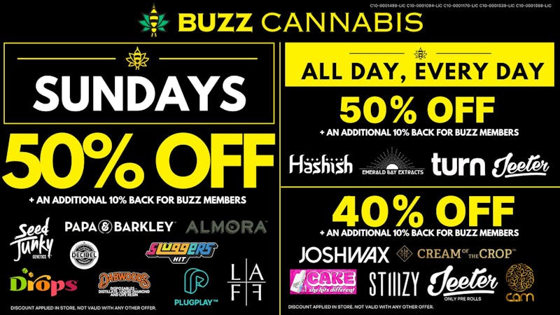 Buzz Cannabis - National City BUZZ National City Sunday Deals