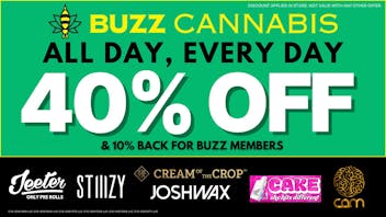 Buzz Cannabis - Wildomar BUZZ 40% OFF Deals