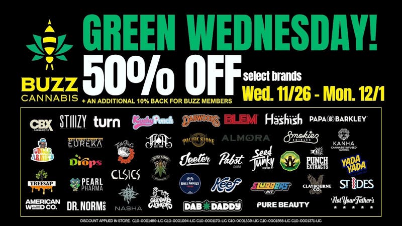 Buzz - La Mesa GREEN WEDNESDAY AT BUZZ CANNABIS