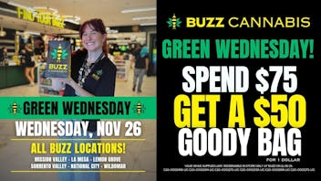 Buzz Cannabis - National City GREEN WEDNESDAY BUZZ GOODY BAG!