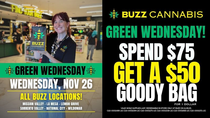 Buzz - La Mesa GREEN WEDNESDAY BUZZ GOODY BAG!