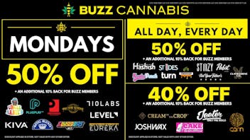 Buzz Cannabis - National City Monday Deals at BUZZ