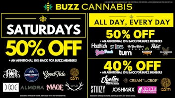 Buzz Cannabis - National City Saturday Deals at BUZZ