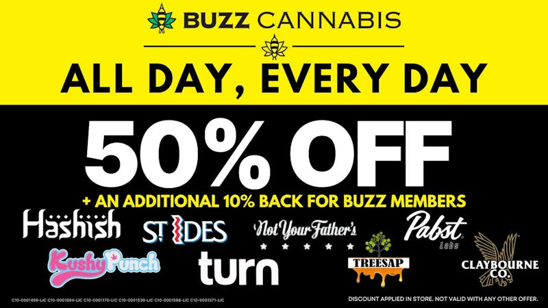 Buzz Cannabis - National City 50% OFF Deals at BUZZ