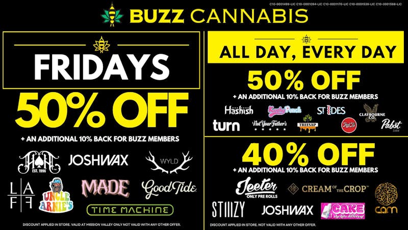Buzz - Mission Valley Friday Deals at BUZZ Mission Valley