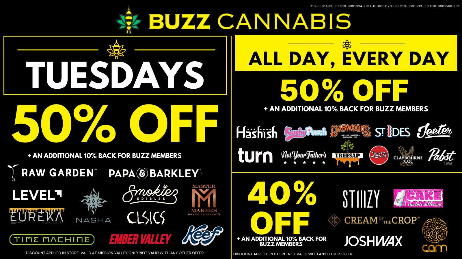Buzz - Mission Valley Tuesday Deals at BUZZ Mission Valley