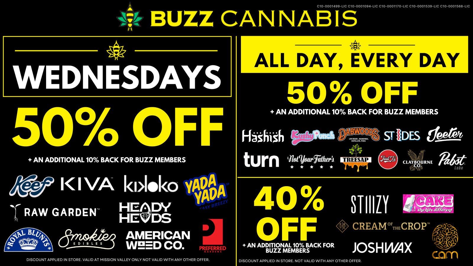 Buzz - Mission Valley BUZZ Mission Valley Wednesday Deals