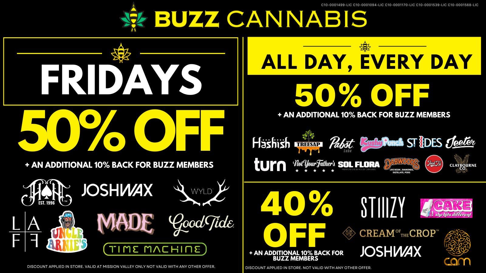 Buzz - Mission Valley Friday Deals at BUZZ Mission Valley
