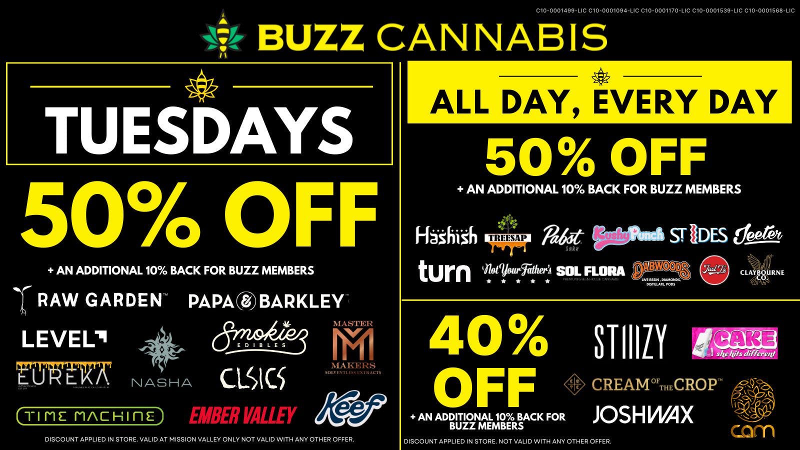 Buzz - Mission Valley Tuesday Deals at BUZZ Mission Valley