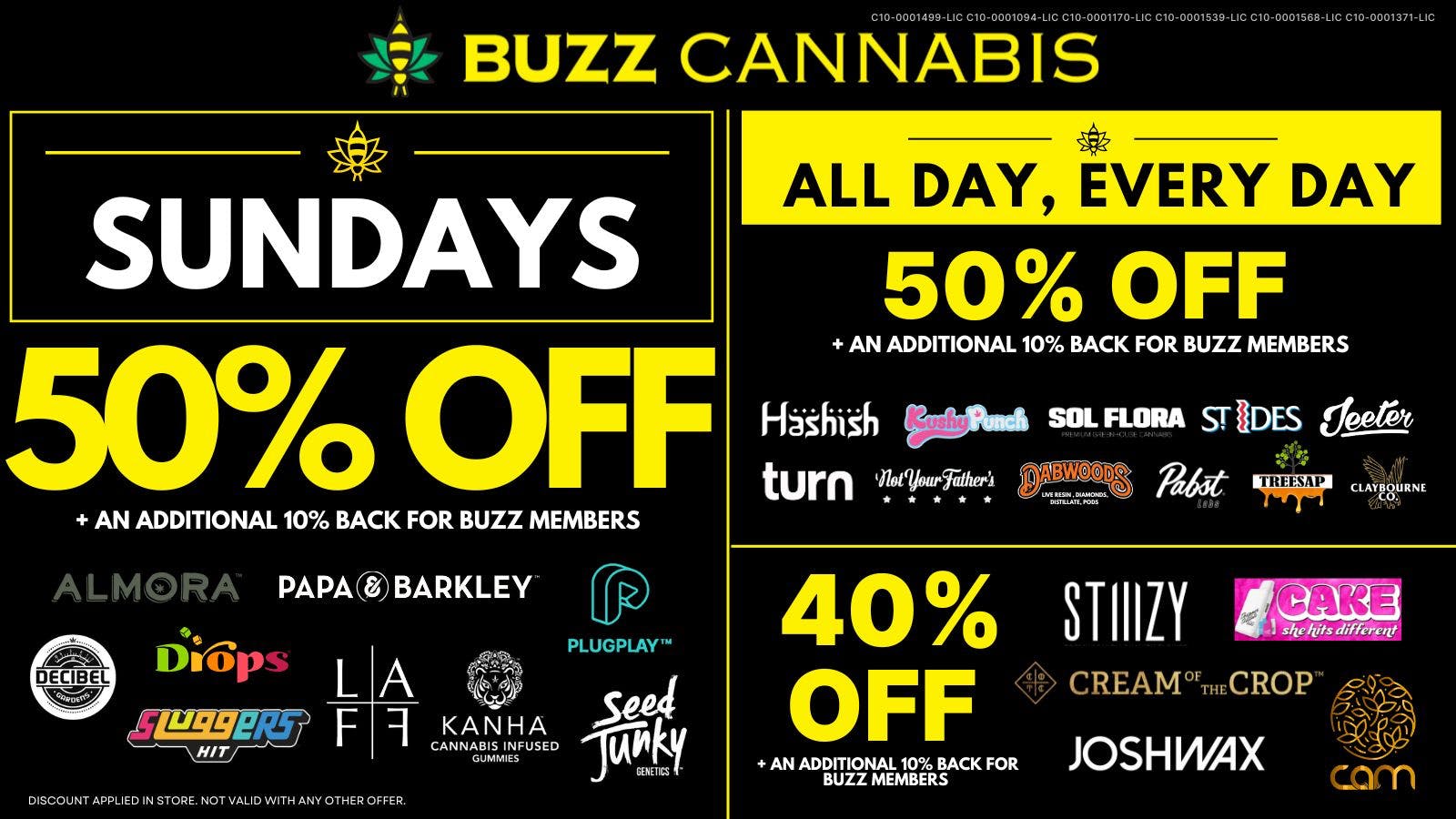 Buzz Cannabis - National City Sunday Deals at BUZZ
