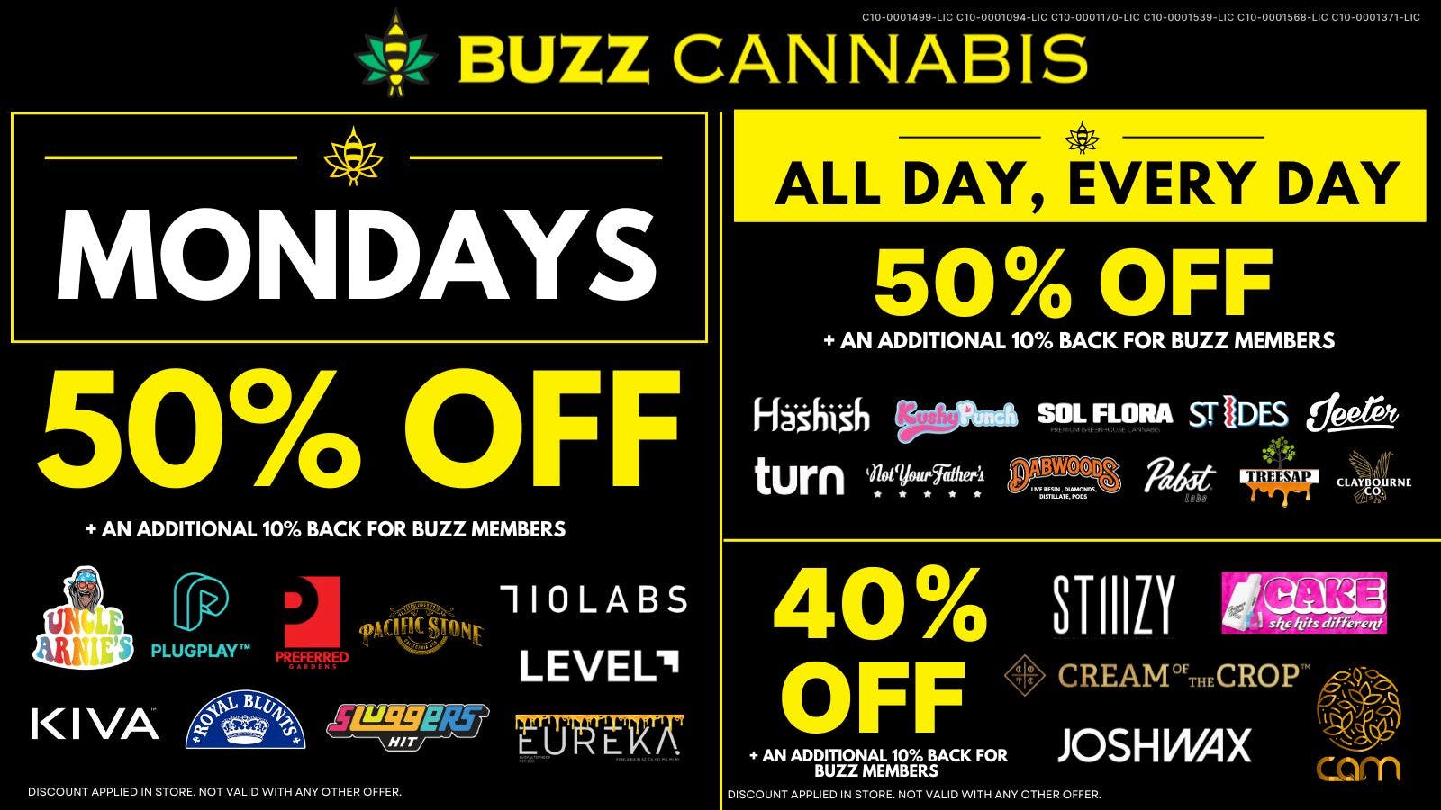 Buzz Cannabis - National City Monday Deals at BUZZ