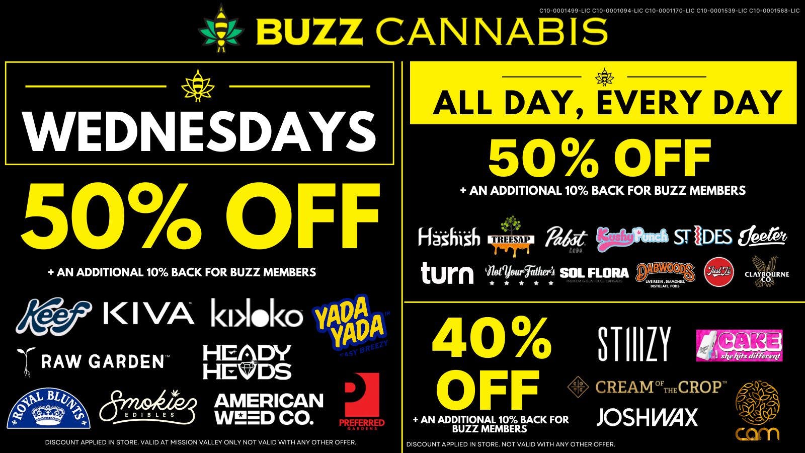 Buzz - Mission Valley BUZZ Mission Valley Wednesday Deals