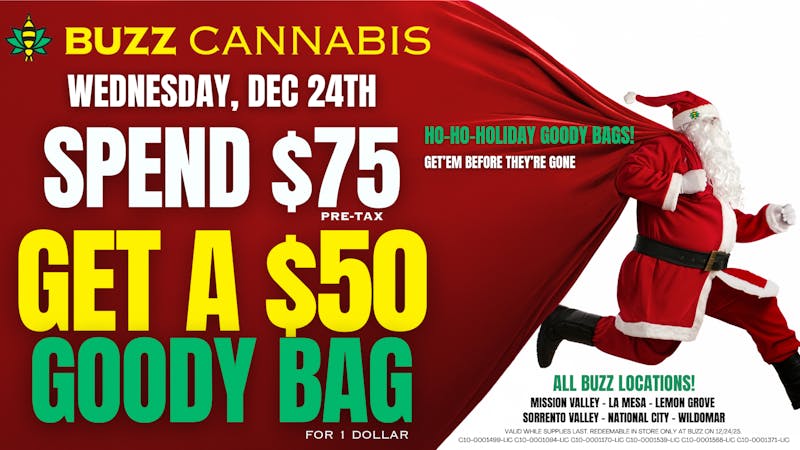 Buzz Cannabis - National City BUZZ Holiday Goody Bag